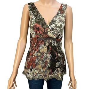 Y2K Weston Wear Babydoll Lace Tank Top Small Boho Fairy Romantic Floral Retro